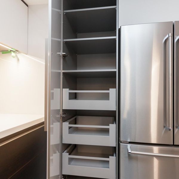 High End Gloss White Matte Dark Simple Modern Kitchen Cabinets L Shaped