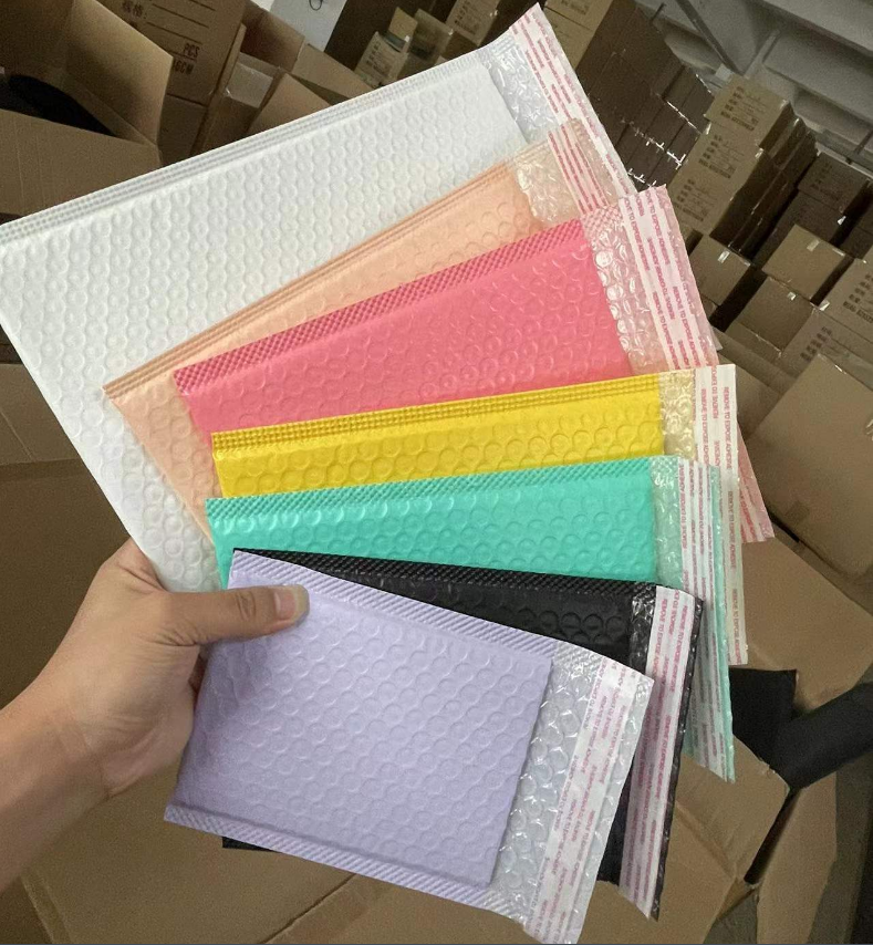 100% Recycleable Pink Design Protective Bubble Mailing Bags With Waterproof Function For Products Package