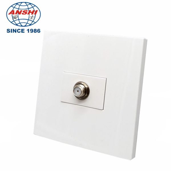 ANSHI 1 Port 86 Type Single Port RF Wall Face Plate