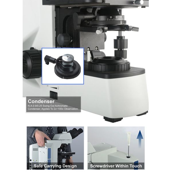Inverted Metallurgical Optical Microscope Trinocular Compound Optical Microscope