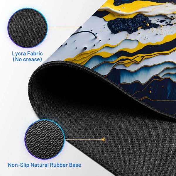 Rectangular Gaming Mousepad with Non-Slip Rubber Base Custom Anime Design 260*210*2mm