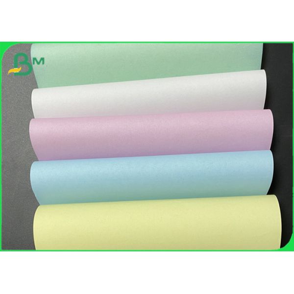 48g Pink Blue White Continuous Carbonless Copy Paper Roll For Print Bill 48g Pink Blue White Continuous Carbonless Copy Paper Roll For Print Bill