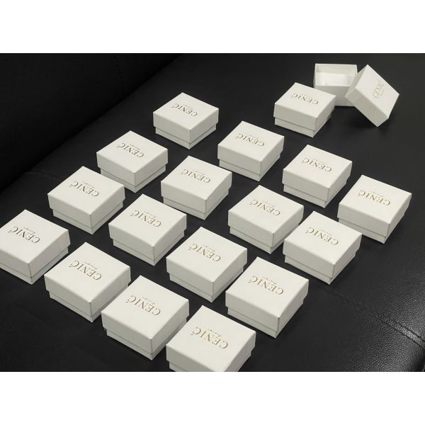 Customized White Paper Ring Box
