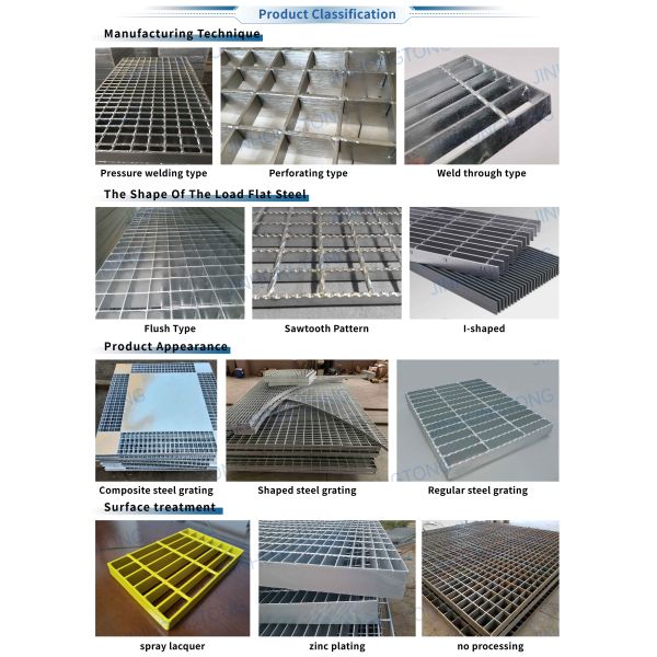 Galvanized Composite Construction Building Materials 32 x 5mm Checker Plate Thickened Steel Deck Grating Weight