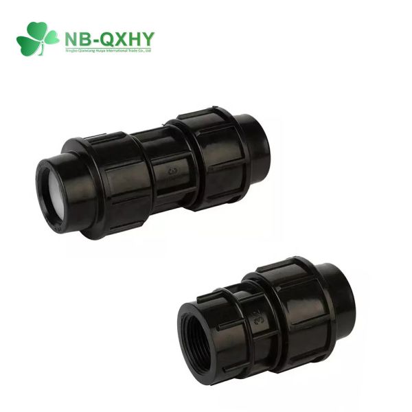 Customization Anti-UV Black Color PP Compression Pipe Fitting Adaptor Coupling for Pn16