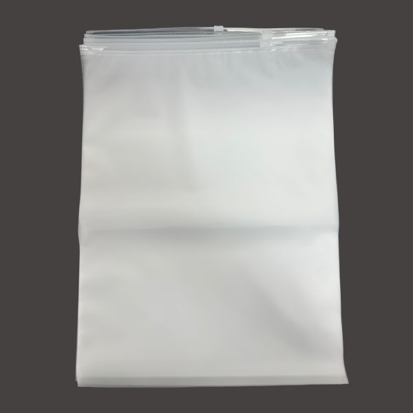 Customizable CPE Matte Smooth Block Zipper Bag Reusable Plastics Packaging for Clothes Shirts Socks Storage