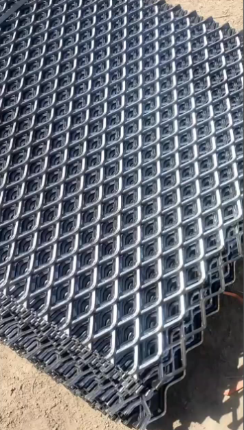 Expanded metal mesh installation showing ventilation and protective properties