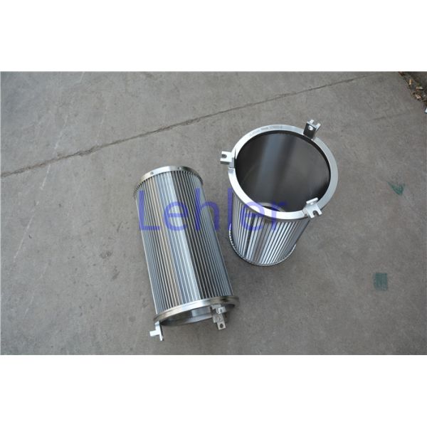 80 Micron V-Wire Screen , Circular Basket Filter Strainer Conical Shape