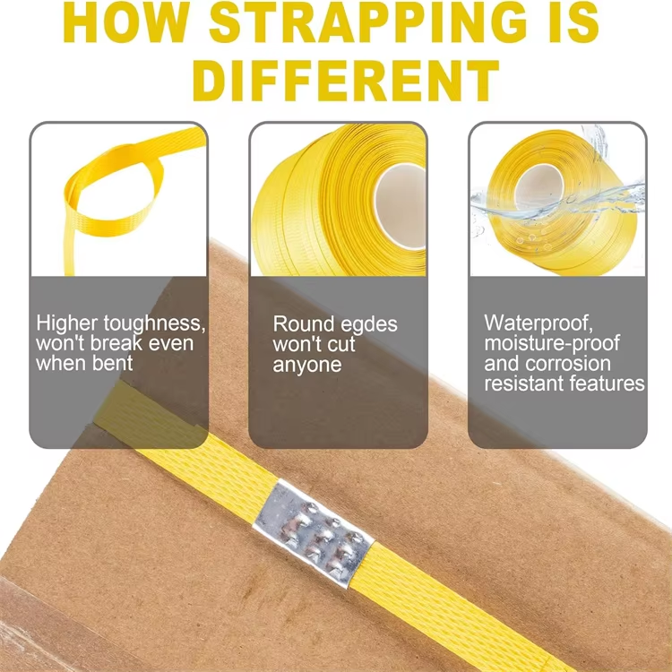 Colorful PP Packing Band Packaging Plastic Strap With Small Tolerance 5-19mm