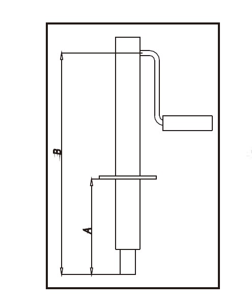 5000lbs Capacity Round Tube A Frame RV Stabilizer With Side Handle