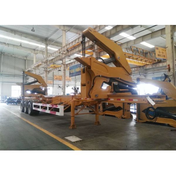 20ft 40ft Truck Mounted Crane Side Loader Sidelifter , Container Self Loading Semi Trailer