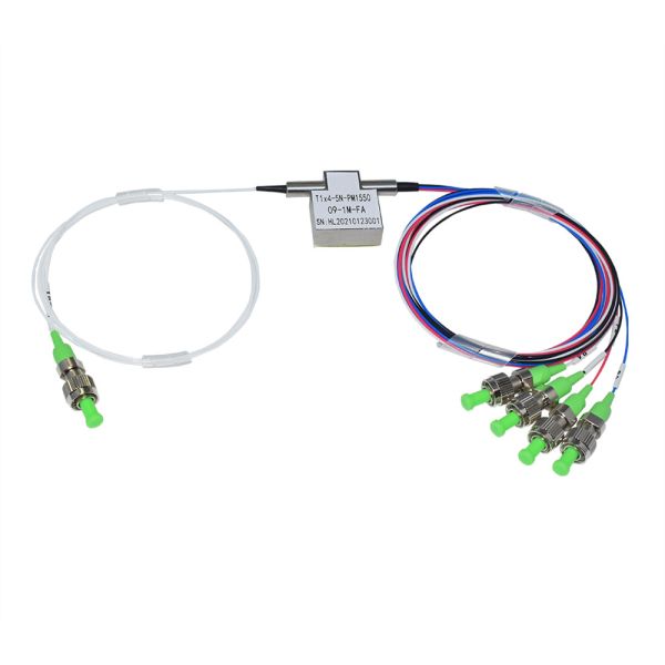 1x4 Mechanical Fiber Optical Switch 1550nm Polarization Maintaining