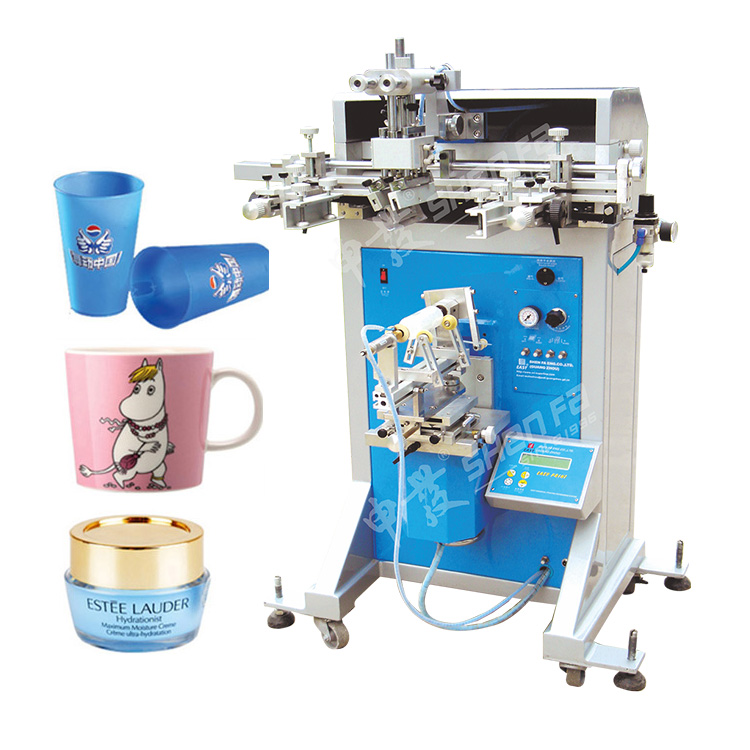 Semi Auto Screen Printing Machine For Plastic Glass Bottles