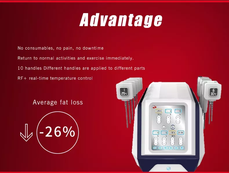 10 Handles Radio Frequency Body Contouring Machine CE