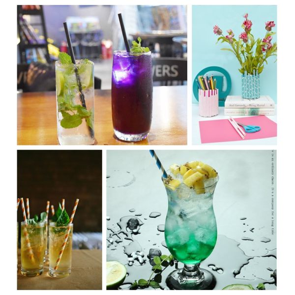 60gsm Multi - Colored Printed Food Grade Paper Roll For Drinking Straw