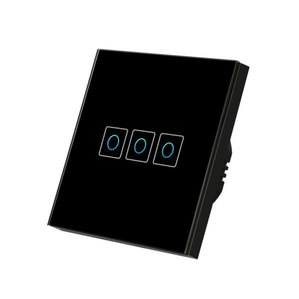 EU Standard Light Switch Touch Panel Glass Switches, 1/2/3/ Gang Sensor Light Switch 220v Led Bulb Light Switches
