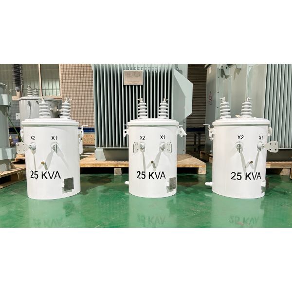 UL Certification 25 Kva Single Phase Pole Mounted Transformer Power Overhead Distribution Oil Immersed Transformer 12470V To 480V DOE 2016