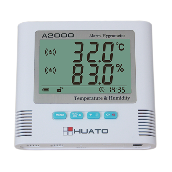 Battery - Powered Digital Thermometer Hygrometer , Indoor Temperature Humidity Monitor