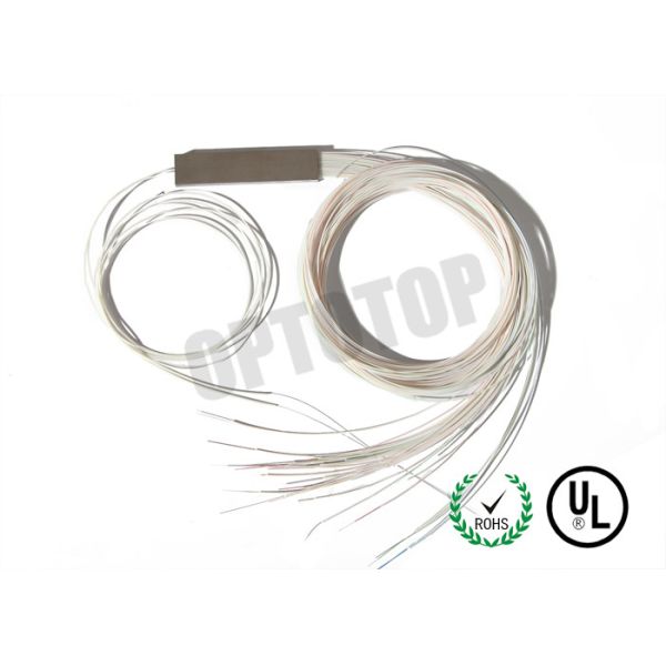 White Fiber Optic Coupler Splitter , Plc Splitter Module 1260~1650NM Wavelength