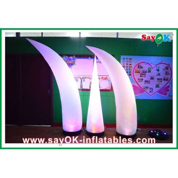 Outdoor Nylon Cloth Inflatable Lighting Cone With Led Light