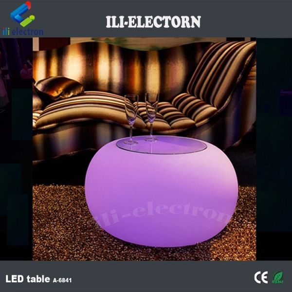 led accent light table Round bar Glowing LED Bar Table