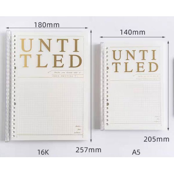 A5 A6 PU Leather Loose-Leaf Book Loose Pages Textbook Notebook