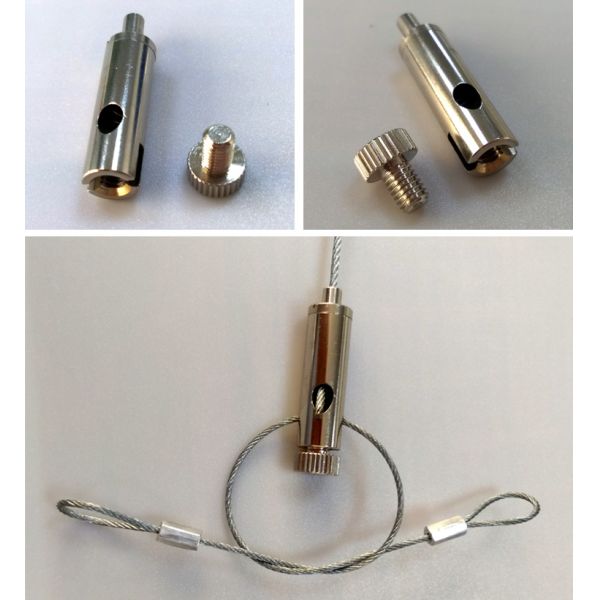 Stainless Steel Cable Gripper External Thread for Suspended Ceiling Organizer Wire Rope Clamping Grippers Included
