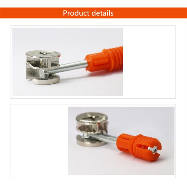 Plastic Bolt Mini Fix Cam Lock Fastener Connecting Quick Assembly Expanding Dowels