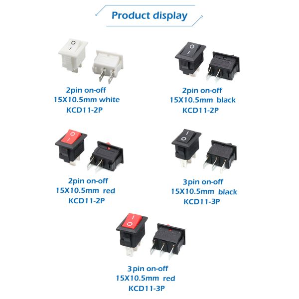 10x15mm Mini Push Button Switch SPST Snap In On / Off Suitable For Boat