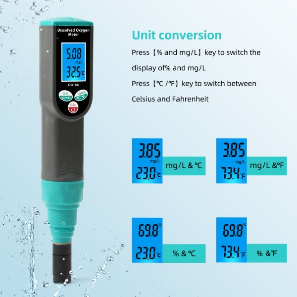 Anti Impact 16.5mg/L ATC Digital Dissolved Oxygen Meter