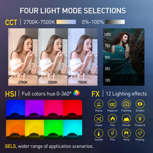 Mini pocket-sized cob fill light with many types, suitable for outdoor photography fill light