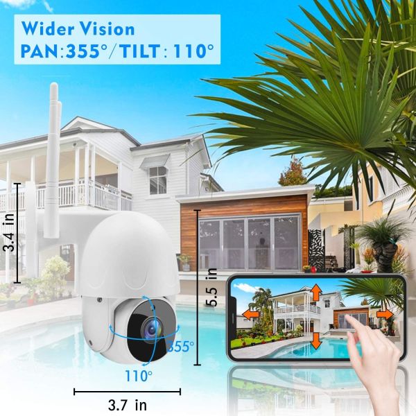 Indoor Plug In Security Smart Security Camera Dome With Alexa 1/3" CMOS