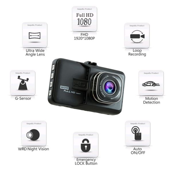 5.0M Night Vision Dash Cam GS30 Parking Mode Generalplus true HD With G - Sensor