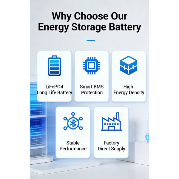 50kWh 980Ah Split Stackable LiFePO4 Battery with Intelligent BMS for Residential and Commercial Energy Storage System