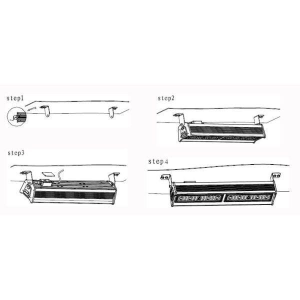 100Watt Linear High Bay Led Lights IP65 Industrial SMD3030 Meanwell Driver
