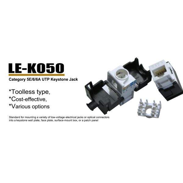 Le-K050 UTP Network Keystone Jack Cat5ee CAT6 CAT6A