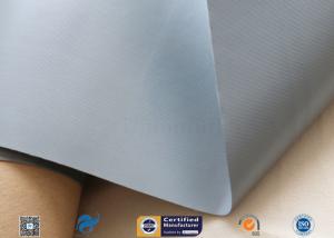 Quality 10.6oz 39&quot; Grey PVC Coated Fiberglass Fabric For Fabric Air Duct 0.33mm Thickness for sale