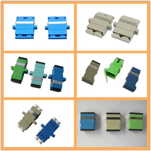 Aqua Housing Simplex OM3 SC Fiber Optic Adapter for Multimode Fiber