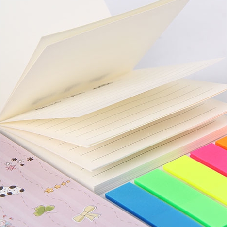 Small Size Desk Wall Calendar With 30 Sheets Notes / 4 Color Sticky Notes