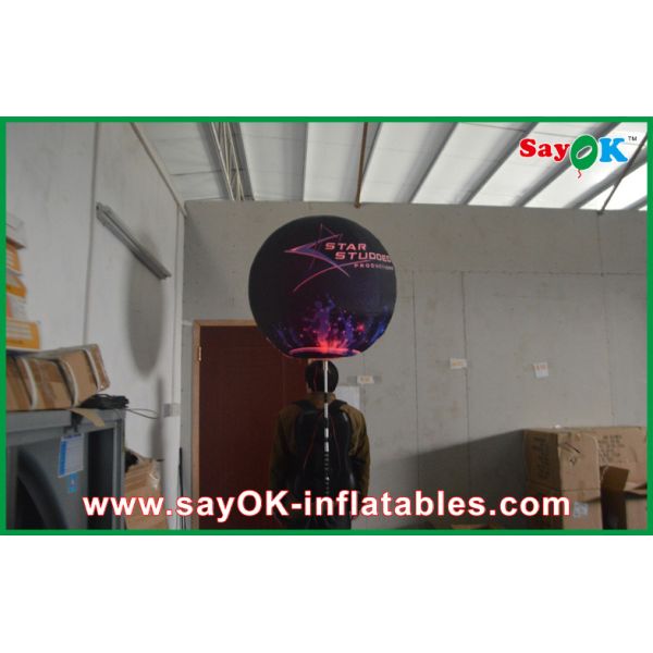 Durable Tripod Ball Inflatable Lighting Decoration , Printing Led Inflatable Advertising Balloon