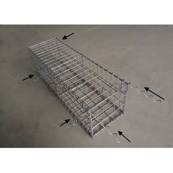50×100mm Galvanized Welded Gabion Baskets Garden Border Walls Rectangular Hole