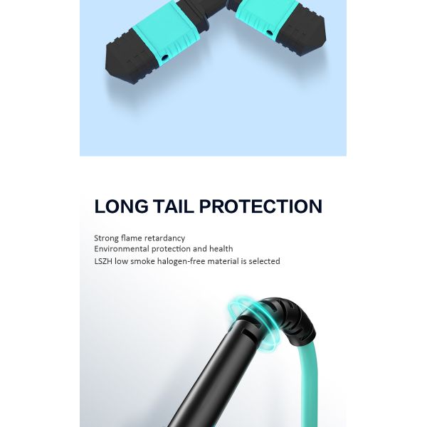 OM3 OM4 High Speed MPO MTP Cable Multi Mode Fiber Optic Patch Cord