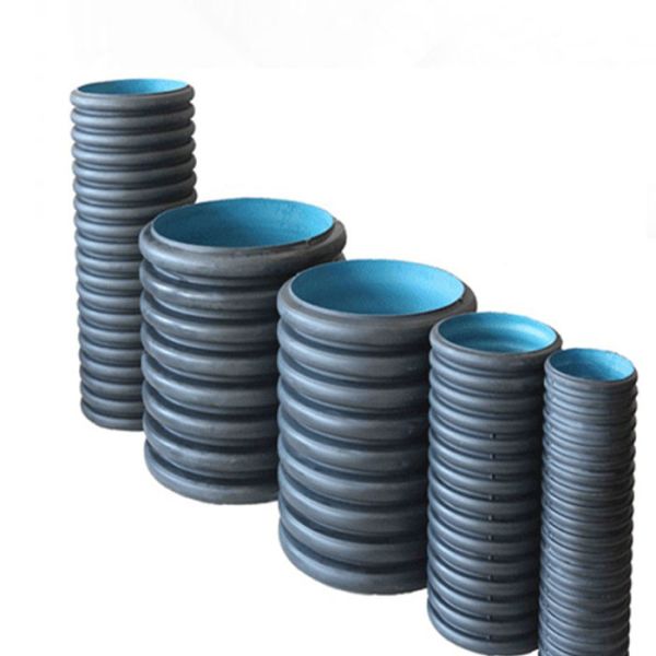 Customized HDPE Double Wall Corrugated Drainage Pipe Plastic Anti Aging