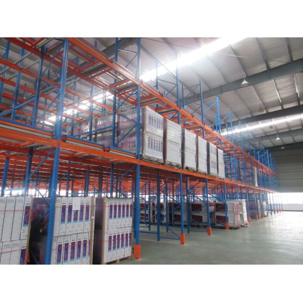 Fast Picking Process Push Back Racking System With Extended Lifespan