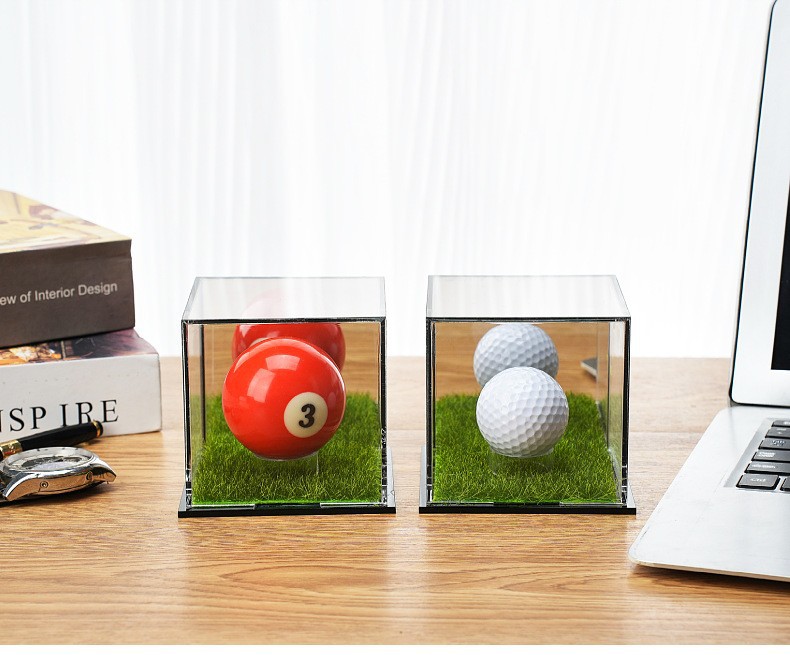 Wholesale High Transparency Plastic Display Cube Dustproof Storage Box for Tennis Billiards