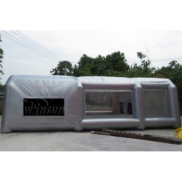0.9mm PVC Inflatable Event Tent , Customized Size Inflatable Paint Spray Booth