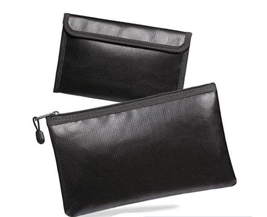 Fireproof Document Bag Waterproof High-Temperature Resistant Storage Pouch for A4 Files Business and Home Use Moisture-Proof & Zipper Seal