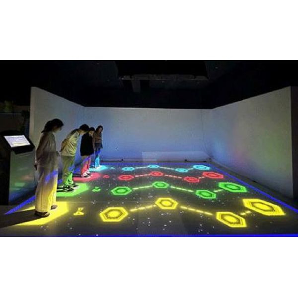 AR Light Party Immersive Interactive Floor Projection System for Commercial Spaces