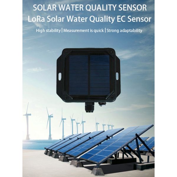 LoRaWAN Solar Water EC Conductivity Sensor | for Hydroponics, Aquaculture, Salinity Monitoring | OEM Support, CE Certified