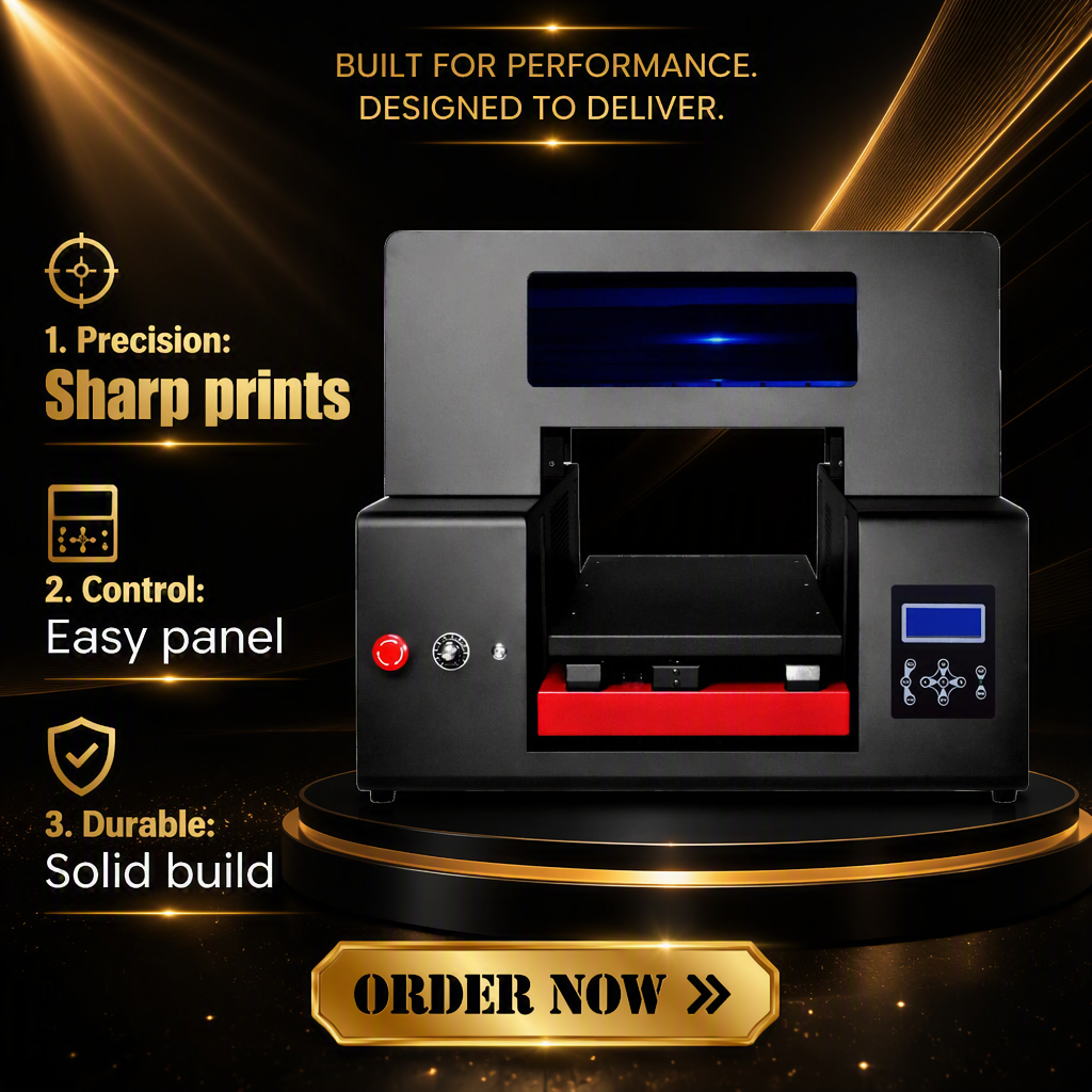 PRY-ZZ1C Single Head 3D UV Flatbed Printer with Automatic Multicolor DTF Printing 1 Year Warranty